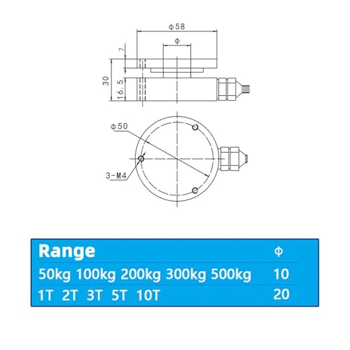 Sensor de pesaje tipo membrana de 50kg con alta resistencia al impacto 2