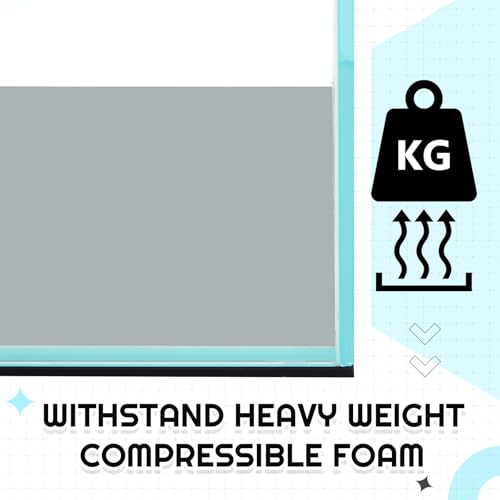 Image of Pangda 4 Pcs 19.6 x 12.99 Inches Aquarium Fish Self Leveling Mat for Under Tank Foam Compressible Neoprene Mat with Adhesive Backing Waterproof Easy to Cut Stability, Black