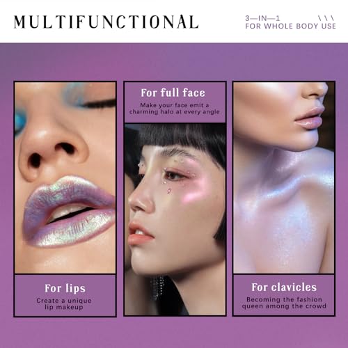 NewBang Glitter Chameleon Liquid Lipsticks, Diamond Shimmer Glow Metallic Lip Gloss, Long Lasting Waterproof Shiny Glimmer Sparkly Lipstick for Women Girls Face Eye Glow Christmas Party Makeup Gift 6# - Image 7