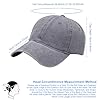 Aomig Baseball Cap Men Unisex Vintage Werehed Dad Cap, Classic Plain Baseball Hats Polo Style Hat, 100% Cotton Denim Adjustable Sports Casual Cap Breathable Summer Sun Visor Hat for Outdoor(Gray) #2