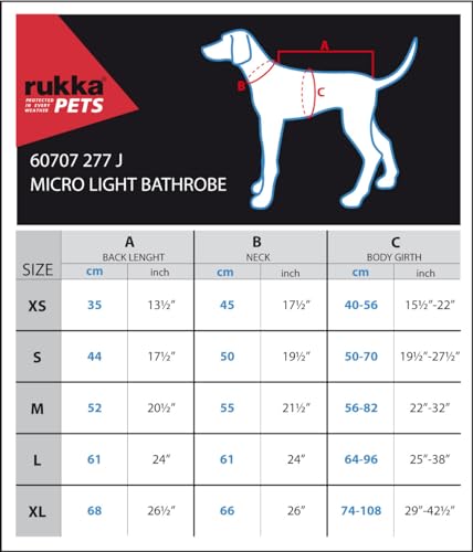 Rukka Pets Micro Light Bademantel für Hunde Anthrazit XS