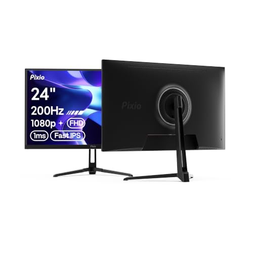 Image of Pixio PX248 Wave 24 inch 200Hz Refresh Rate FHD 1080p Resolution Fast IPS Panel 1ms GTG Response Time Built-in Speakers Gaming Monitor with Adaptive Sync