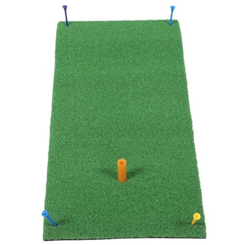 FOYTOKI Golf Turf Swing Mat Set Mini Portable Golf Practice Pad 30x60cm for Beginners Professionals Sturdy Pp Straw Material