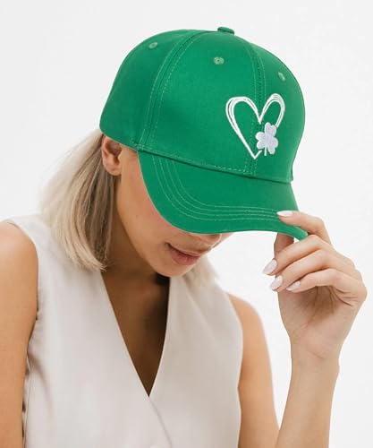 Casquette de baseball Saint-Patrick trèfle 4 feuilles vert ajustable accessoire - 4