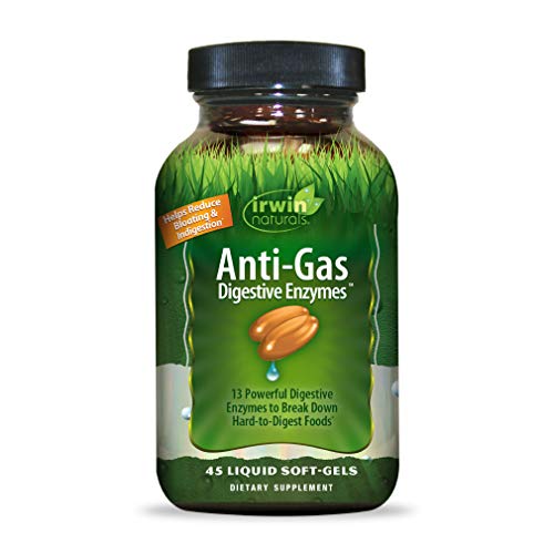 Preisvergleich Produktbild Anti-Gas Verdauungsenzyme, 45 Flüssige Weich-Gele - Irwin Naturals