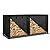 OutdoorLines Outdoor Firewood Rack Cover, Waterproof Wood Rack Covers, Firewood Log Storage Covering for Patio Logs Holder, 8FT Wood Holder Cover, Black, 420D Oxford Fabric (Only Cover, No Rack)