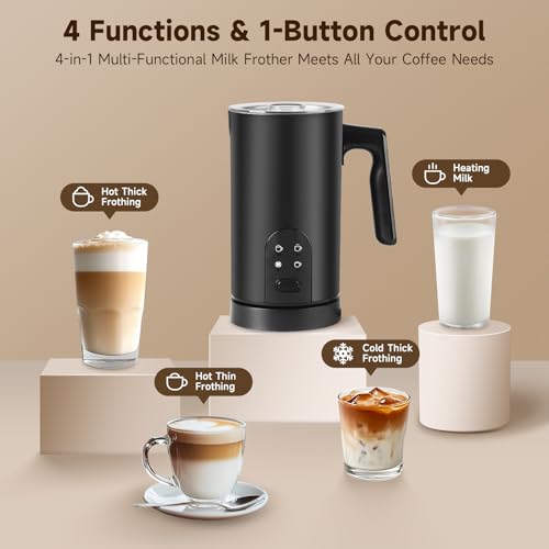 Batidor automático de espuma para evitar la leche quemada en el café latte y cappuccino 6