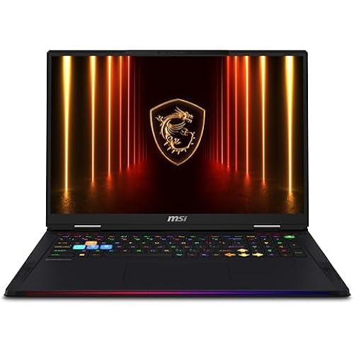 msi Raider A18 HX 18” 120Hz UHD+ Gaming Laptop: AMD Ryzen 9-9955HX3D, NVIDIA Geforce RTX 5080, 32GB DDR5, 2TB NVMe SSD, Type C, Wi-Fi 7, Win 11 Pro: Black A9WIG-082US