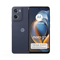 Motorola Moto g05 Smartphone (Kratzfestes 6,67-HD+-Display Dank Corning Gorilla Glass 3, wasserabweisend, 50-MP-Kamera, 4/128 GB, 5100 mAh, TurboPower-Aufladen, NFC) Demin Blue, inkl. Schutzcover