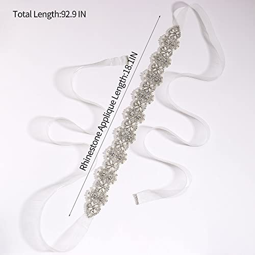 yanstar Wedding Belt Rhinestone Crystal Pearl Belts Wedding Bridal Belts Bridal Sashes4