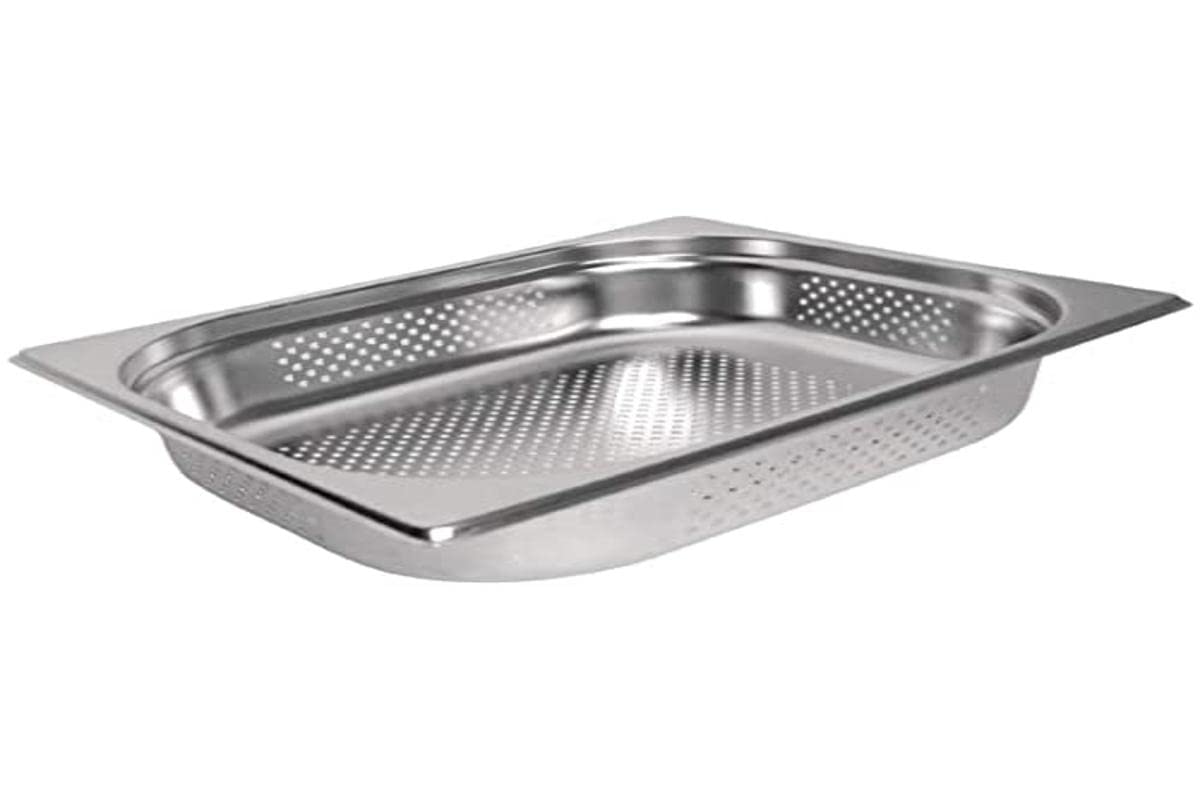 Vogue Stainless Steel Perforated 1/2 Gastronorm Tray 100mm