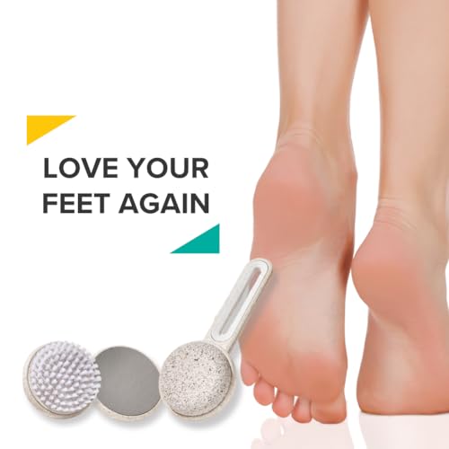 Rui Smiths Carbonconscious - Set Per Pedicure, Per Pelle Liscia E Suole, Include Lima Intercambiabile, Pomice E Spazzola Per La Pulizia, Realizzato In Bioplastica Di Paglia Di Grano - 3