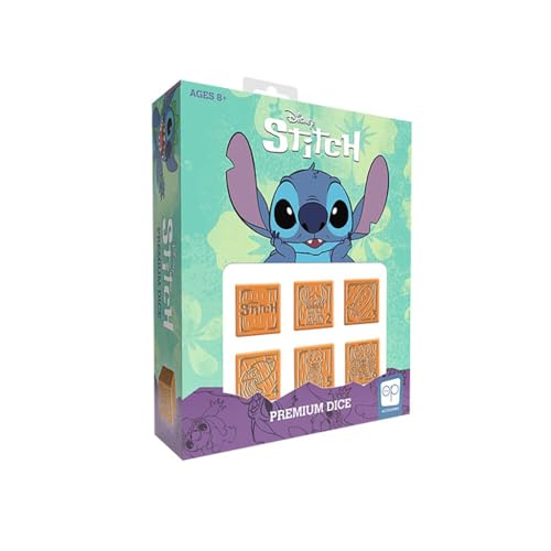 Dados de Stitch Disney multicolor d6 juego premium de mesa y dados coleccionables