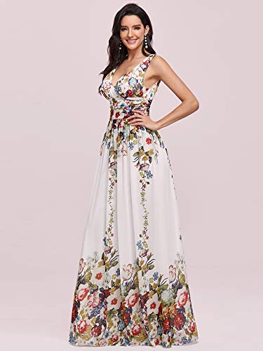 Image of Ever-Pretty Womens Bridesmaid Dress V-Neck Sleeveless A Line Chiffon Floor Length Formal Dress 09016