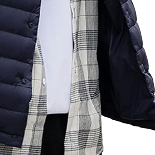 Maiyifu-GJ Men Collarless Padded Down Vest V-Neck Button Quilted Thicken Vest Coat Lightweight Winter Warm Sleeveless Jacket4