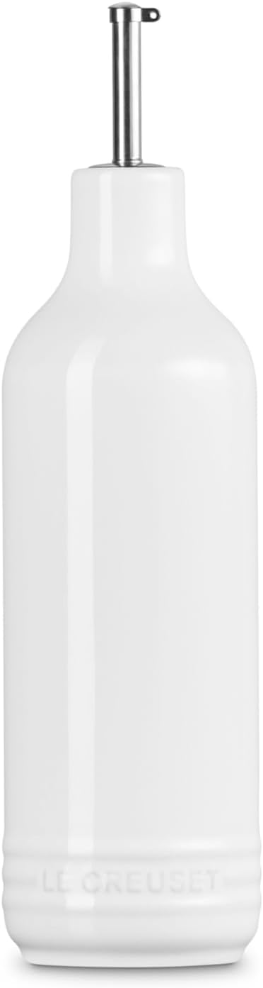 Le Creuset Stoneware Signature Oil Cruet, 20 oz., White