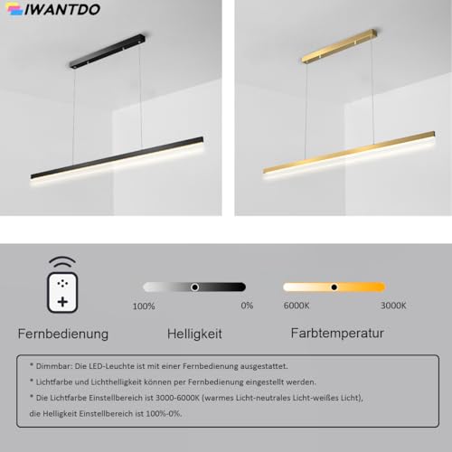 Lampe suspendue LED réglable en hauteur intensité variable îlot de cuisine - 7