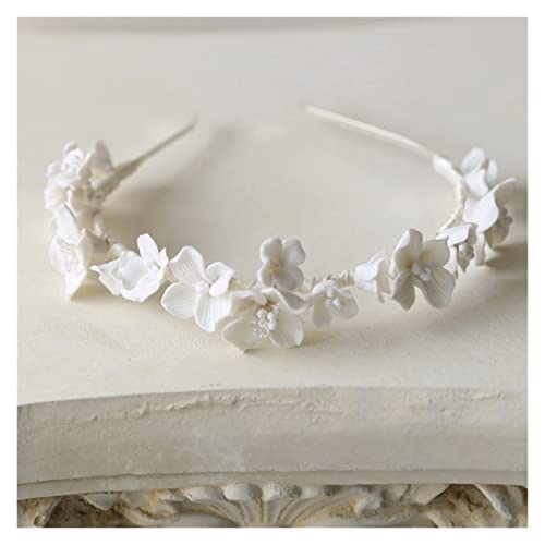 Tocado de porcelana para novia diadema de flores boda mujer