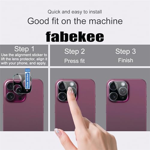 Image of FabeKee Camera Lens Protector Compatible With Oppo Reno15Pro 9H Tempered Glass, Anti-Scratch, HD Clear, Easy Installation, Ultra-Thin Camera Lens Protection