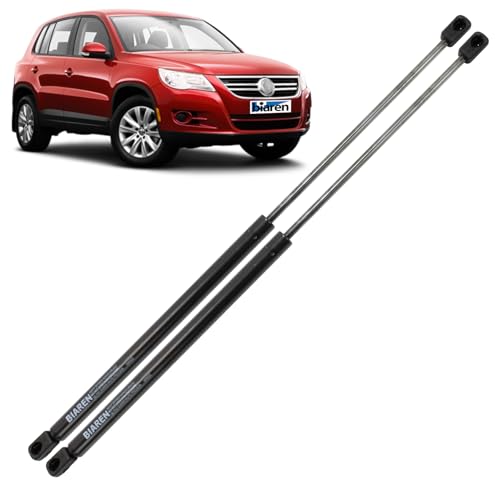 BIAREN 2x Rear Tailgate Boot Gas Struts For Volkswagen VW Tiguan Mk1 5N 2007-2015 Lift Support System 475 (N) 521 MM 5N0827550 5N0827550D