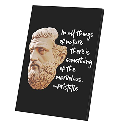 Tableau Décoratif Toile Imprimée Aristote Sagesse Citation Nature