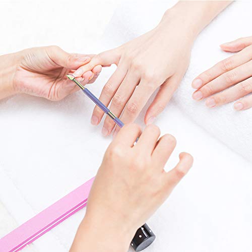 Cuticle Pusher Acetone/Gel/Nail Polish Remover Stainless Steel Professional 3Pcs Set Cuticle Scraper Fingernails & Toenails Clean Manicure Tools Cuticle Care For Women&Girl,Opove Cp-3 (Rainbow Color) #TOP5