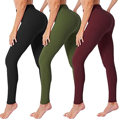 VALANDY High Waisted Leggings for Women Buttery Soft Stretch Tummy Control Workout Yoga Pants One&Plus Size - - More size Cover