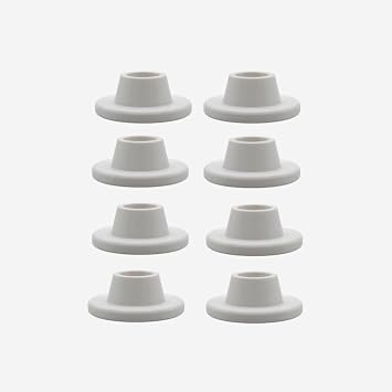 8-Pack Chair Glides | Replacements for Eames Eiffel Style Chair Leg Cover Furniture Feet White | Easy to Install | Made with Durable Material