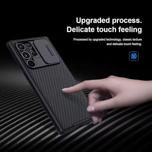 Image of iFAST Premium Back Cover Case Compatible with Galaxy S24 Ultra Soft Shokproof TPU and Hard Polycarbonate (PC) (Slider | Black)