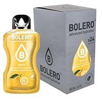 Bolero YUZU 24x3g | Saftpulver ohne Zucker, gesüßt mit Stevia + Vitamin C | geeignet für Kinder und Diabetiker | glutenfrei und veganfreundlich | der Geschmack gemischter Beeren