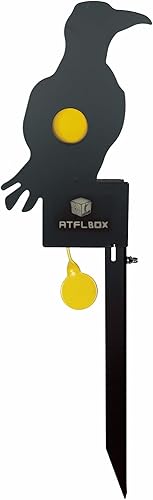Atflbox Objetivo de reinicio de águila de metal, objetivos de tiro de animales para rifle de aire para exteriores y patio trasero, clasificado para