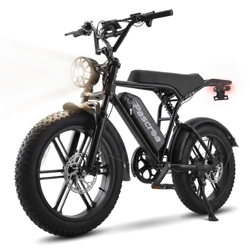 Pescroa Electric Bike for Adults 1500W Peak 20" Fat Tire