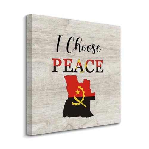Lienzo de Angola "I Choose Peace" ideal para decorar tu sala de estar