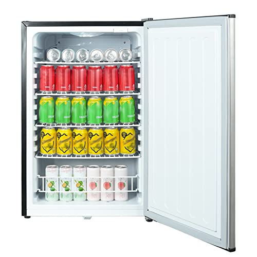 Hck Outdoor Refrigerator 156 Can Beverage Fridge With Solid Door And Lock For Wine Or Soda Beer thumb #4