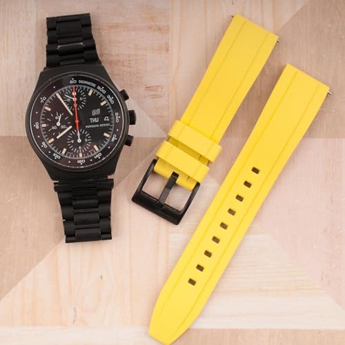 Image of StrapHabit Quick Release Rubber Watch Strap Band FKM 20mm 22mm 24mm