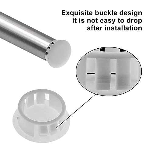 Image of 25Pcs 3 /4 Inch (19mm) White Hole Plug | Plastic Hole Cover, Round End Cap, Flush Type Tube Insert, For Chair Furniture Glide Protectors
