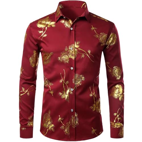 Chemise décontractée homme finie la monotonie avec l'imprimé floral
