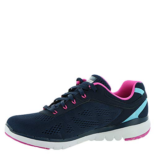 Skechers Women's Low-top Trainers, Navy/Hot Pink, 8
