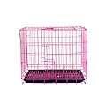 Hemobllo Pet Dog Cage- Folding Cage Metal Dog Crate Teddy Poodle Small And Medium Dog Cat Cage Rabbit Cage Foldable Pet Cage with Toilet