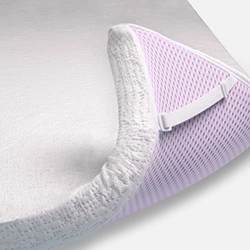 ViscoSoft Matratzenauflage Lavendel, 200 x 200 cm, Matratzenauflage mit Formgedächtnis, 5 cm, atmungsaktiver und hochdichter Schaumstoff, 60 kg/m³, Abnehmbarer und waschbarer Bambusbezug Cover