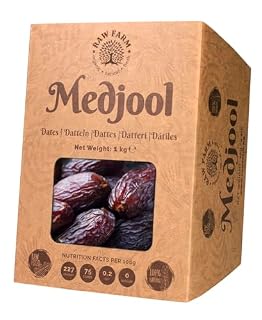 Raw Farm - Natürliche frische Medjool Datteln mit Stein, ausgewählte große Größen 1kg