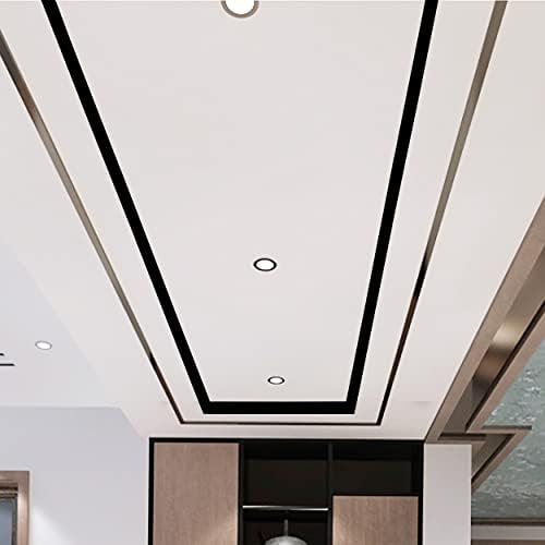 Fovasen Flexible Tape Caulk Mildewproof Masking Tape Ceramic Tile Trim Sealing Tape, Self-adhesive Caulk Strip Decorative Corner Side Edge for Door Frame Kitchen Sink Bathroom Toilet-Black