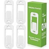 Wallplate Brackets Compatible with Lutron Caseta Pico Remote, No Wires Required, Wall Mounting Kit Compatible with Lutron Smart Switch, 4-Pack ABS