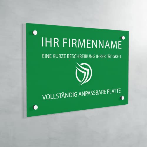 PVC-Türschild - Gravierte Platte zum Anpassen - Anpassbare Abmessungen - 21 Farben (Vert - Grün) Cover