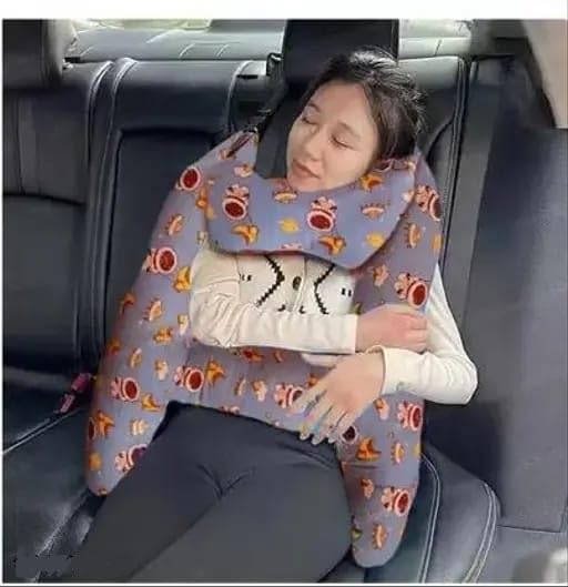 Image of Kid Car Sleeping Head Support, Car Headrest Pillow for Kids, Baby Toddler Travel Pillows, Adults and Children Neck Rest Pillow for Long-Distance Travel-P Mixed