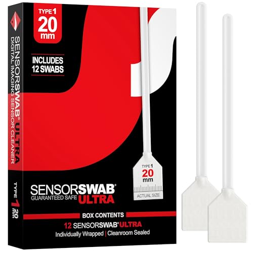 Sensor Swab Ultra 20mm Swabs - Camera Sensor Cleaner Swabs for Cleaning APS-H Mirrored or Mirrorless SLR & DSLR Cameras. Canon, Nikon, Sony - Sensor Dust & Oil Remover (Pack of 12)
