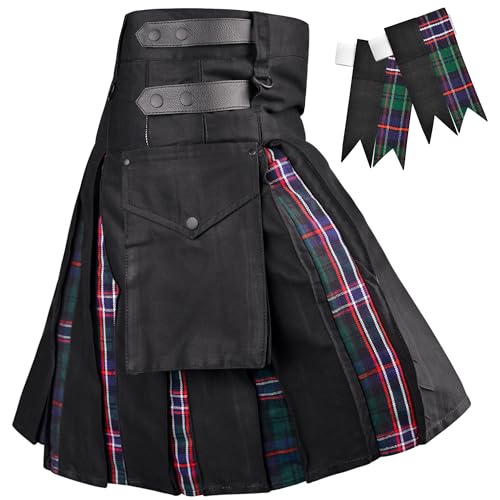 Kilt multiuso ibridi scozzesi per uomo tradizionale Highland Kilt, Nazionale scozzese, 38-40