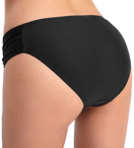 Women's Bathing Suit Bottoms Full Coverage Ruched Bikini Tankini Bottom Swimsuit Brief3