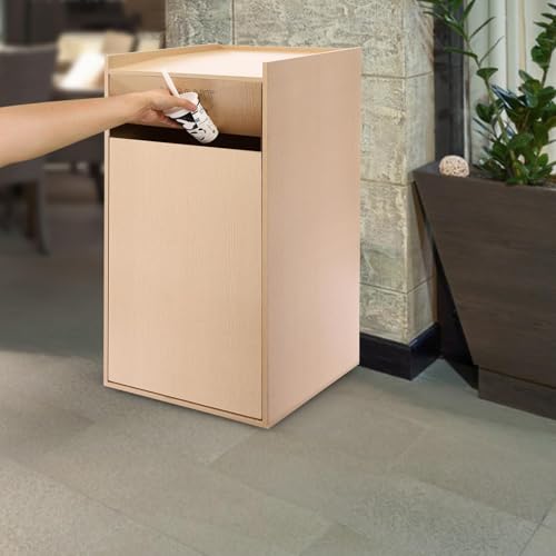 Caneca de basuras comercial de madera rectangular 30 Gal miniatura 5