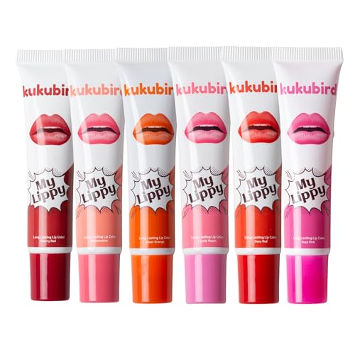 kukubird 6pcs Matte Lip Stain High Pigmented Longwear Womens Waterproof Girl Makeup Beauty Set- Lip Tattoo